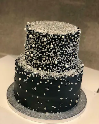 Silver Decorated Cake