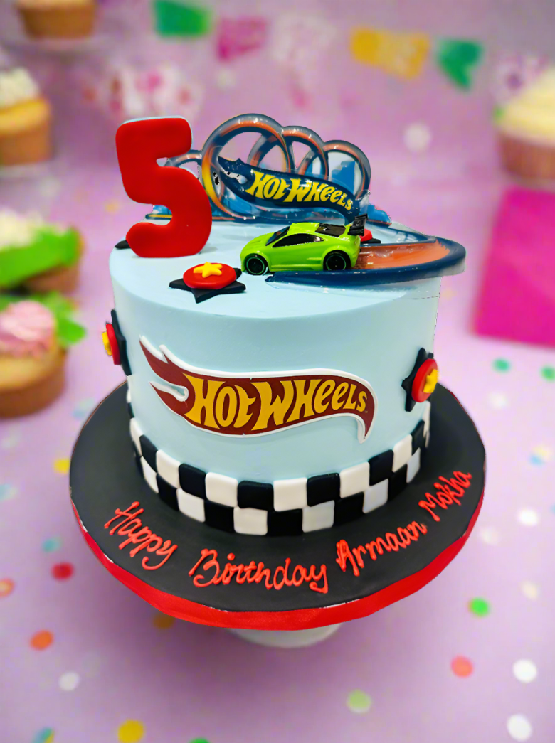 Hot Wheels Decorated Cake