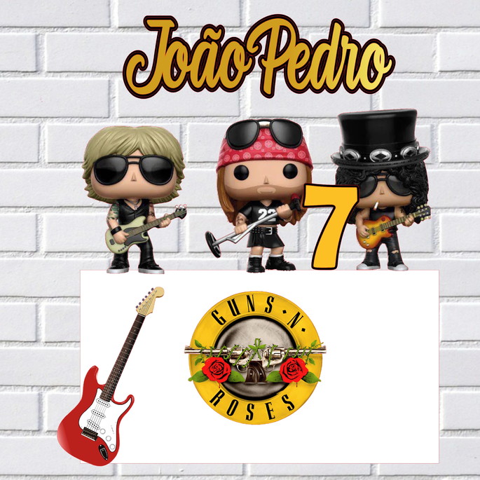 Bolo Decorado Guns N Roses