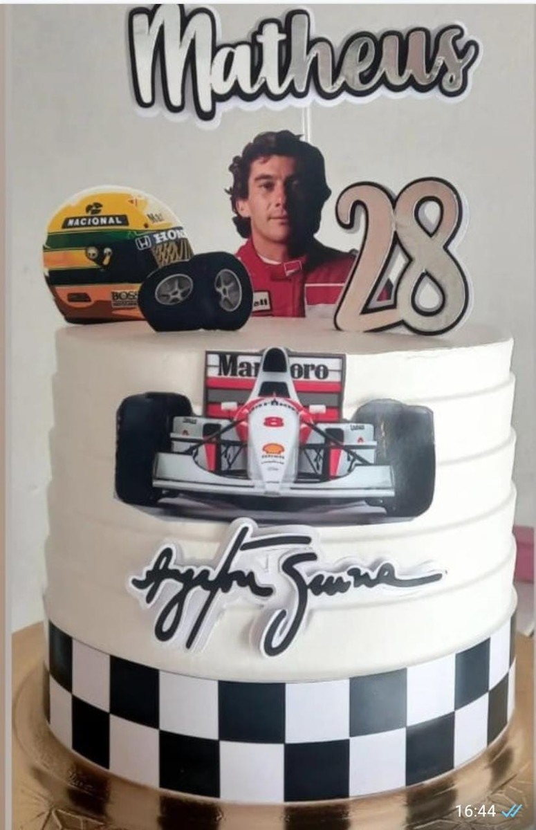 Bolo Decorado Ayrton Senna