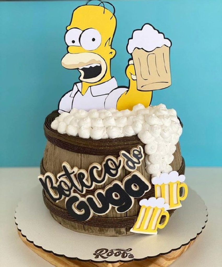 Bolo Decorado Simpson