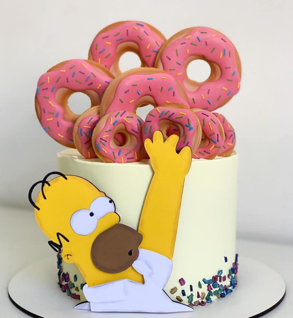 Bolo Decorado Simpson