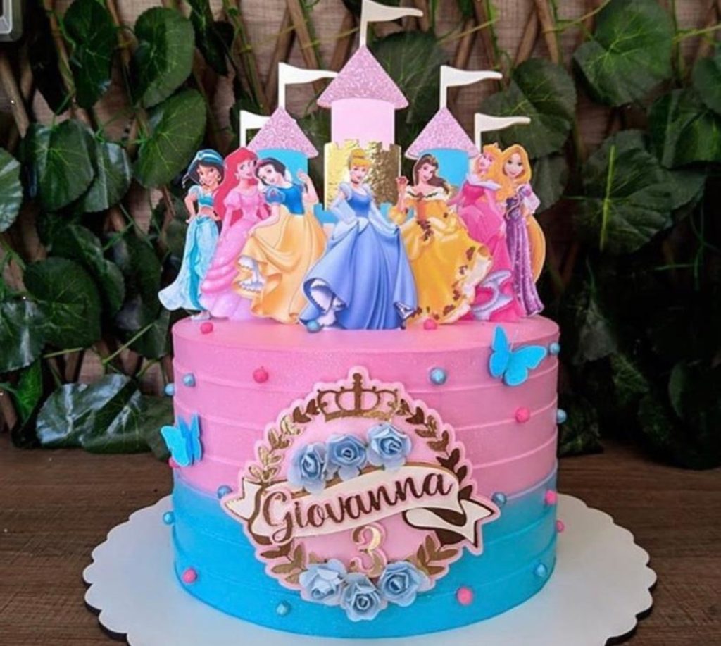 Bolo Decorado Princesas Da Disney