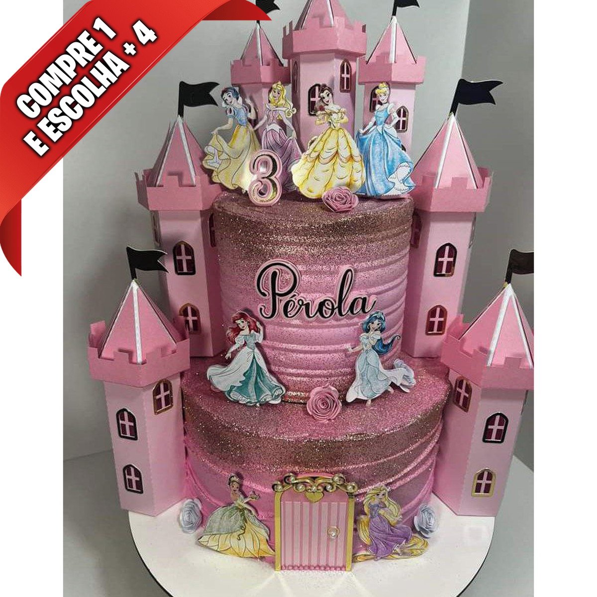 Bolo Decorado Princesas Da Disney