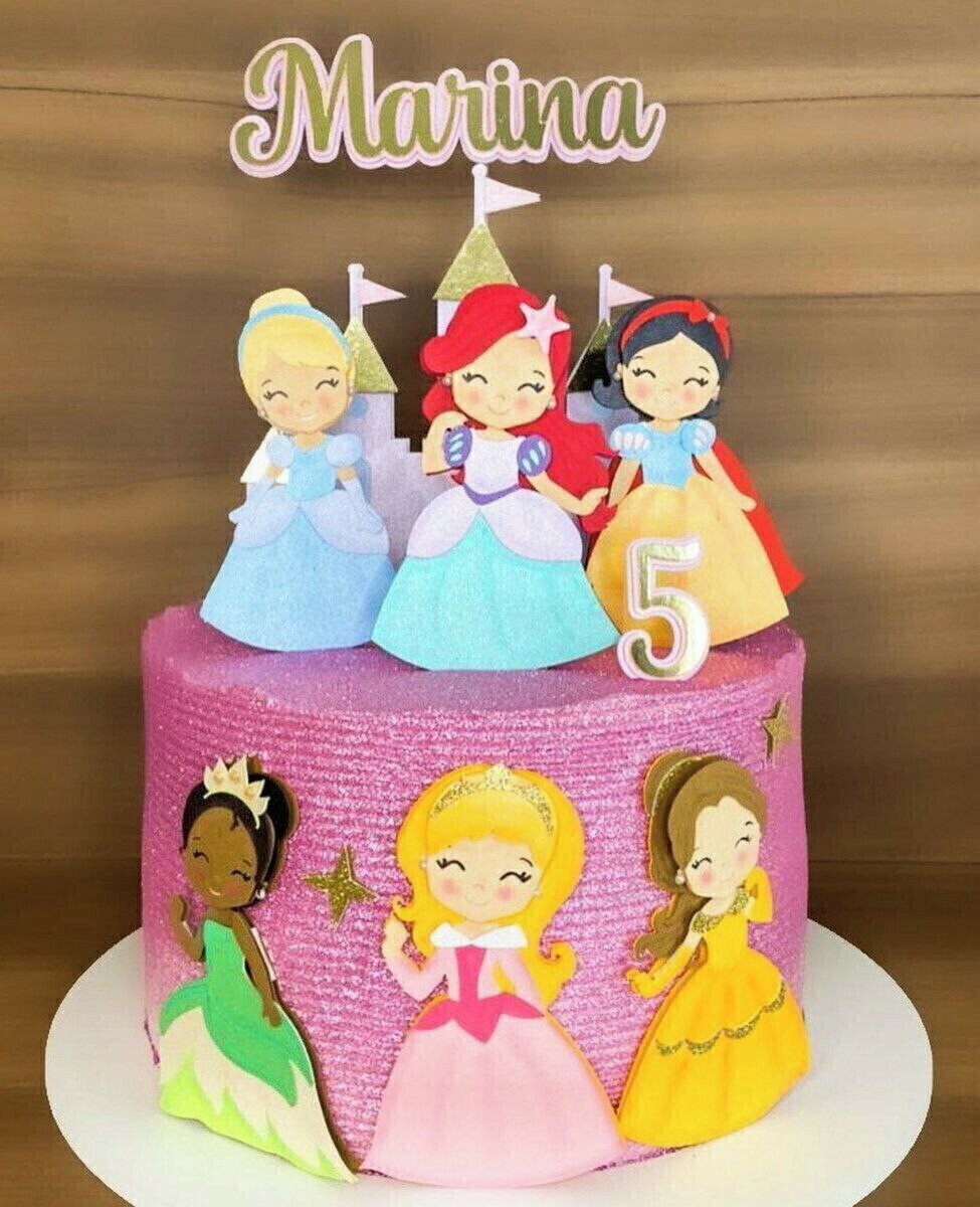 Bolo Decorado Princesas Da Disney