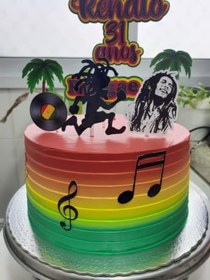 Bolo Decorado Reggae Para Facebook