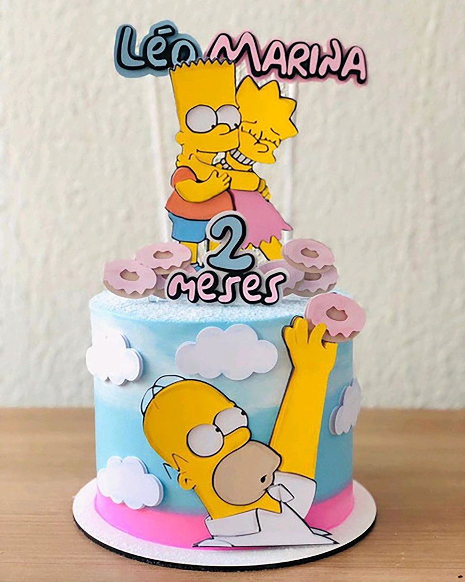 Bolo Decorado Simpson