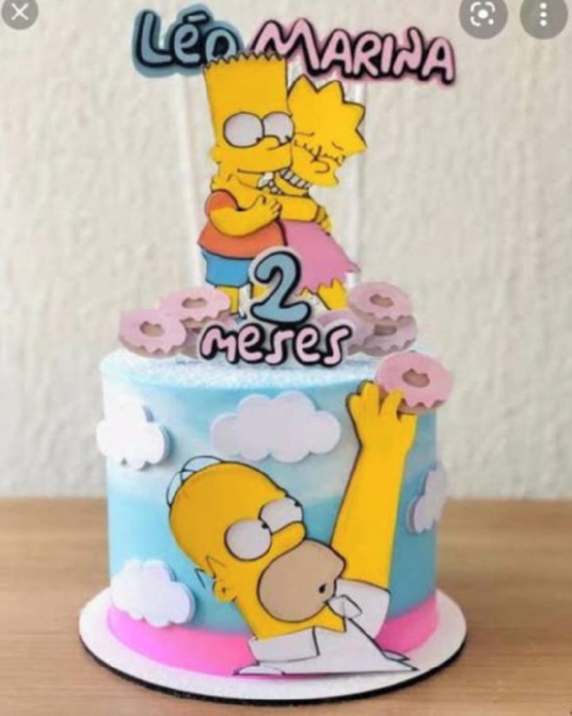 Bolo Decorado Simpsons