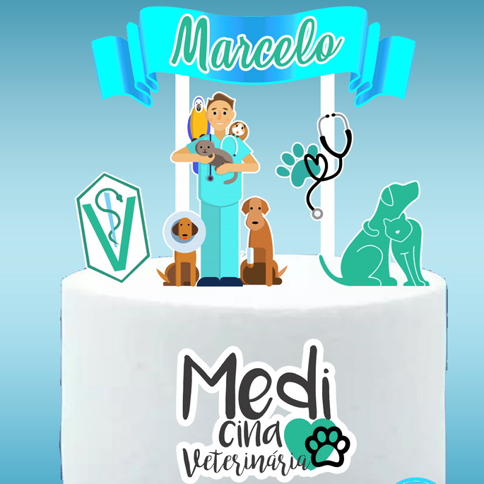 Bolo Decorado Veterinaria