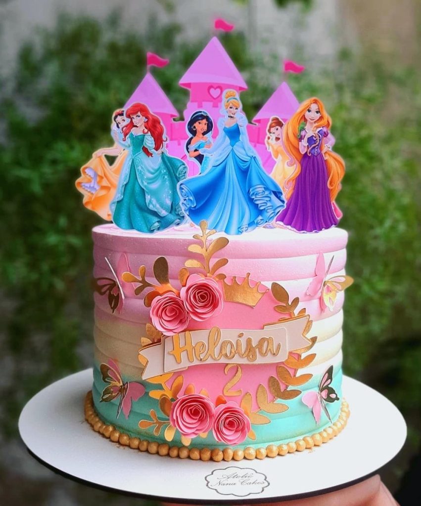 Bolo Decorado Princesas Da Disney