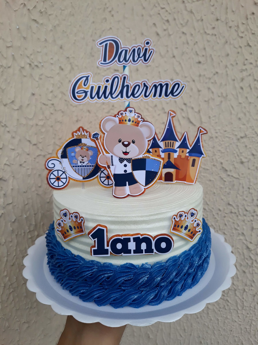 Bolo Decorado Ursinho Principe