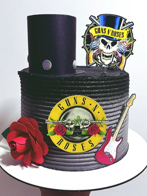 Bolo Decorado Guns N Roses