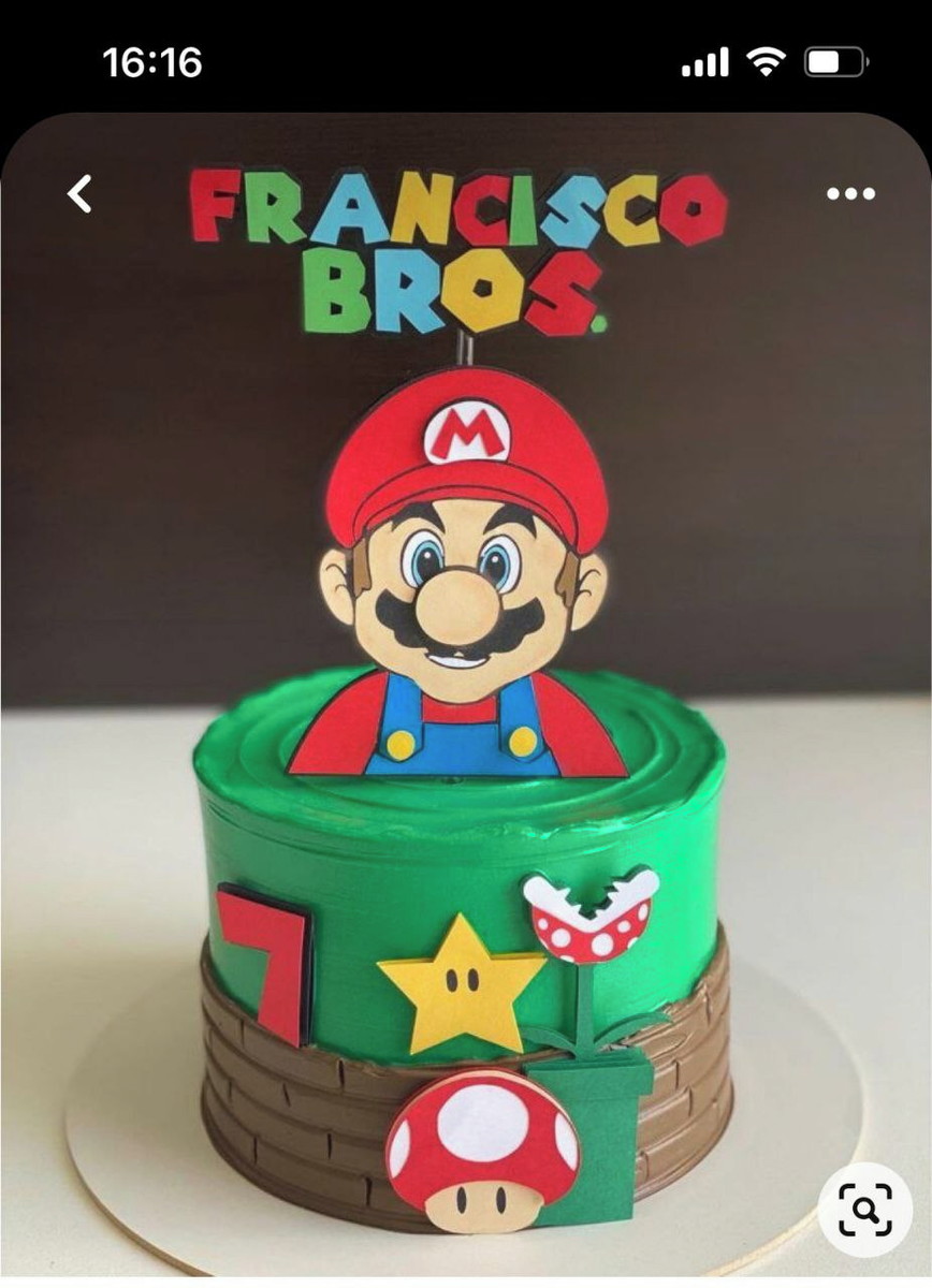 Bolo Decorado Mario Bros