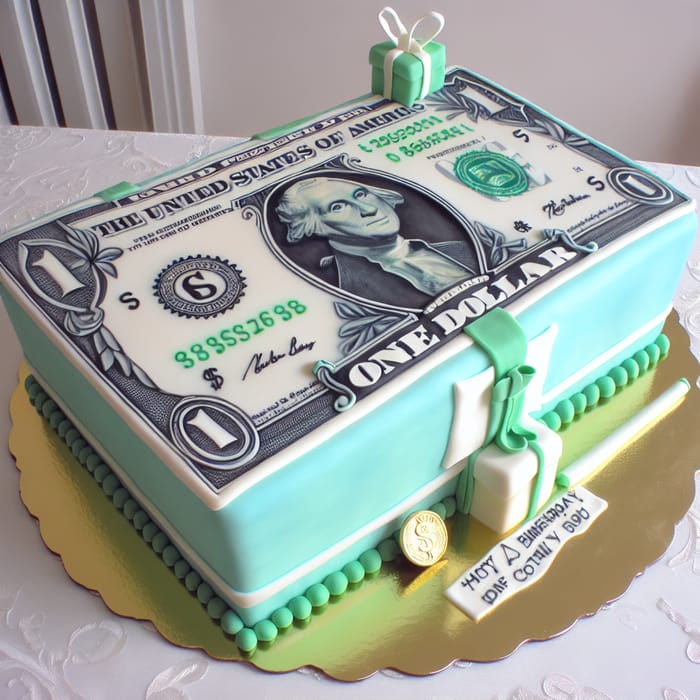 Dollar Decorated Cake