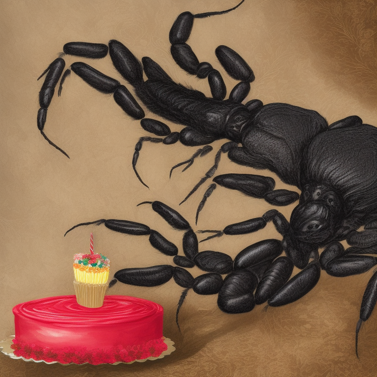 Scorpion Decorated Cake