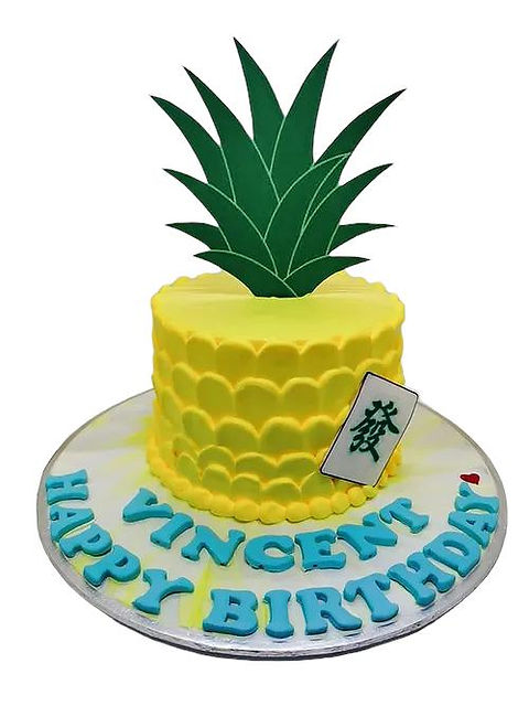 Decorated Pineapple Cake