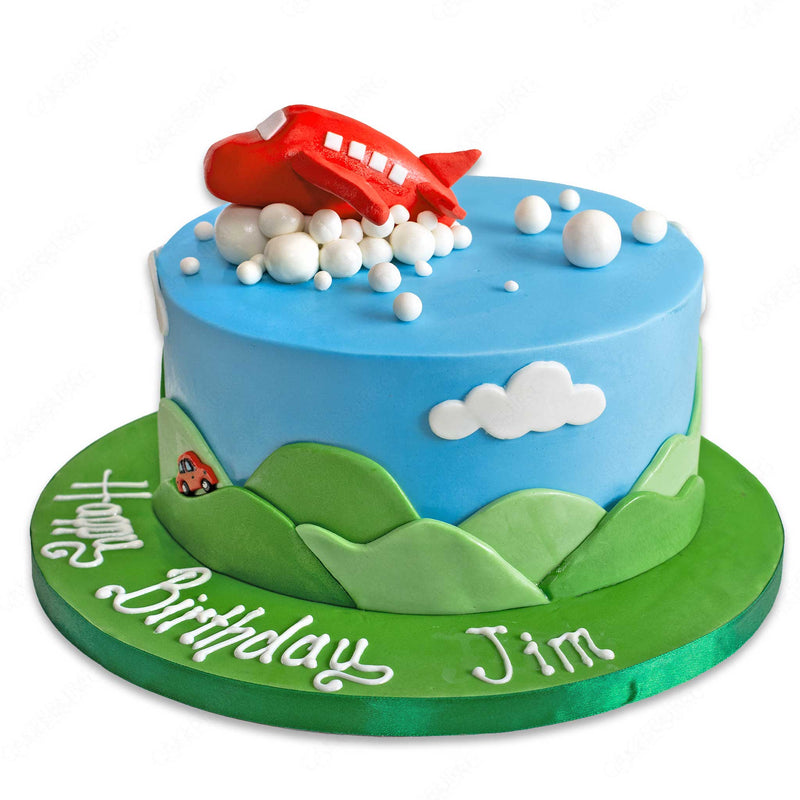 Airplane Decorated Cake