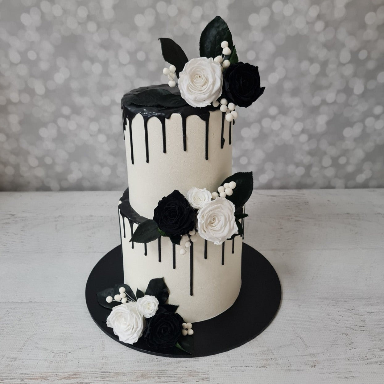 Black Decorated Cake