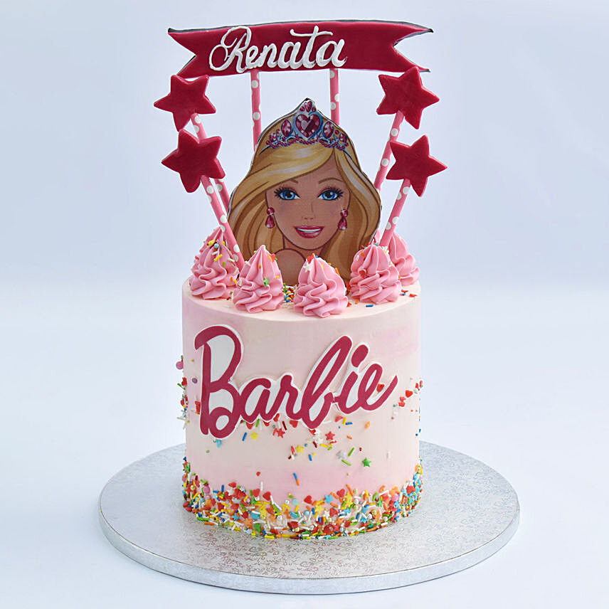 Barbie decorated cake