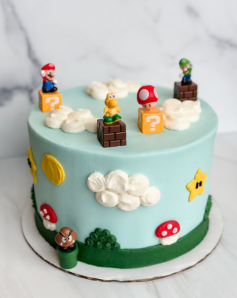 Mario Bros Decorated Cake