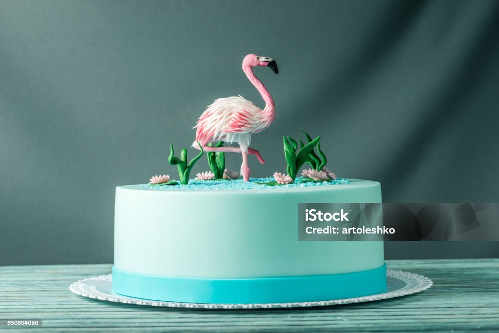 Bolo Decorado Flamingo