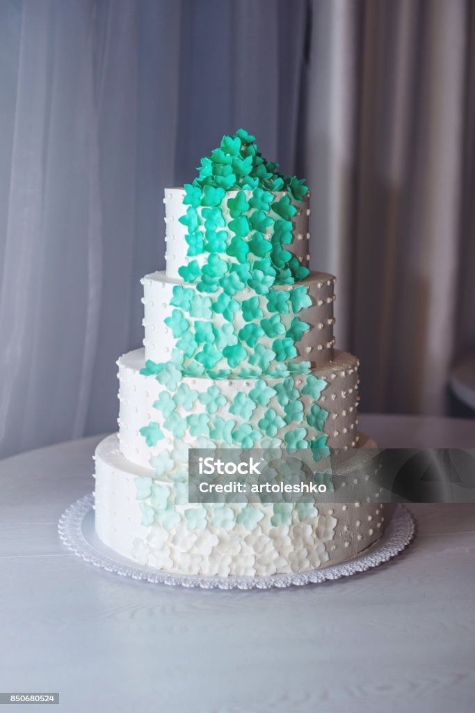 Turquoise Decorated Cake