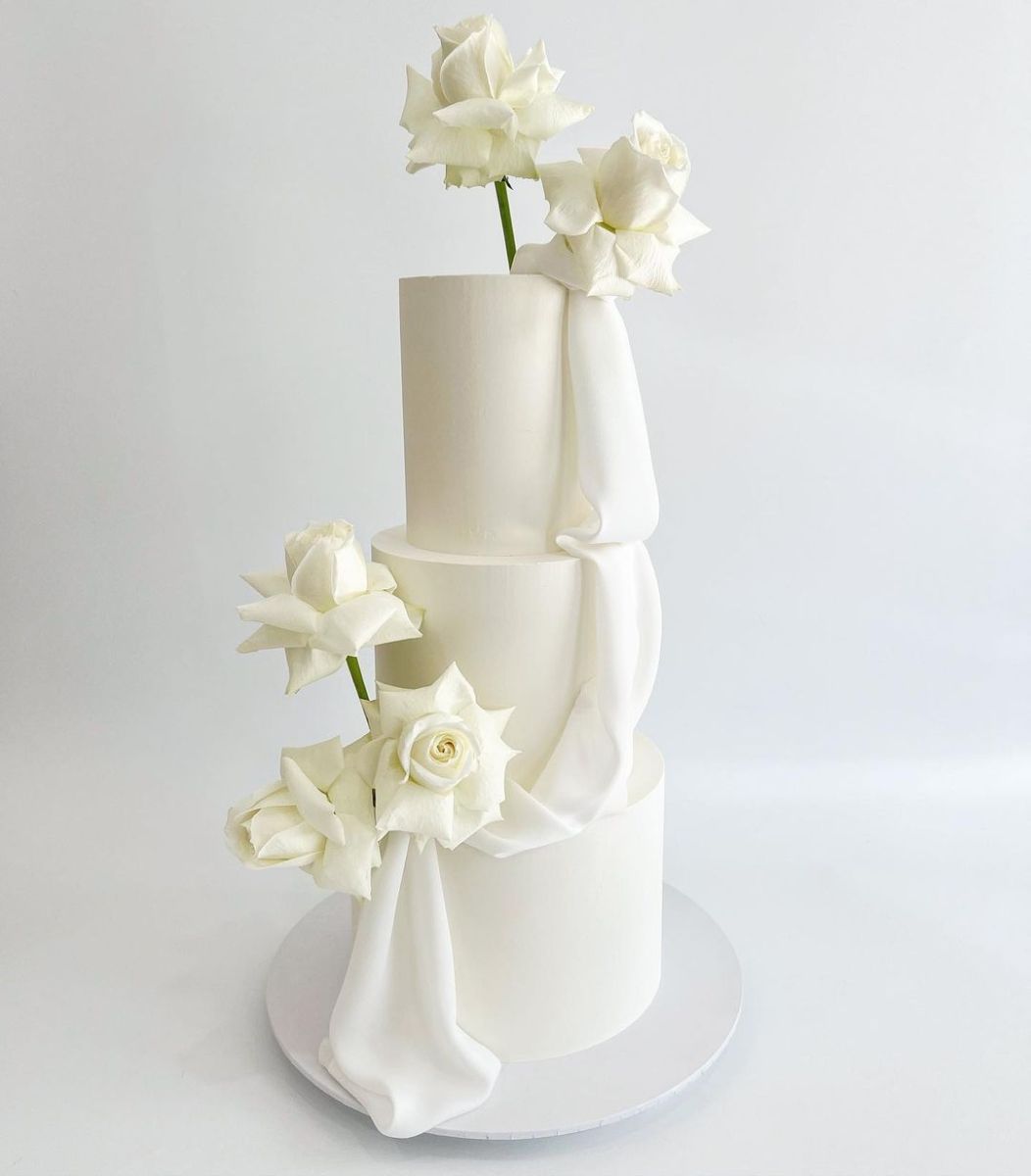 White Decorated Cake