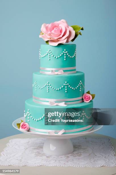 Turquoise Decorated Cake