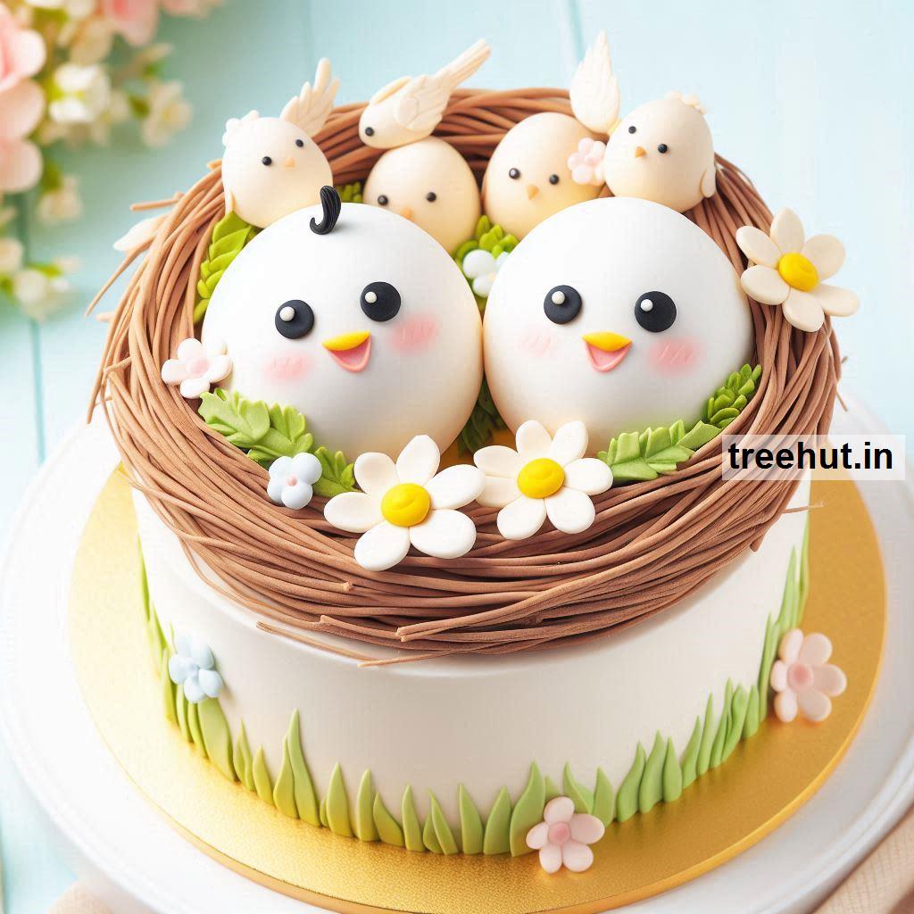 Bird Decorated Cake