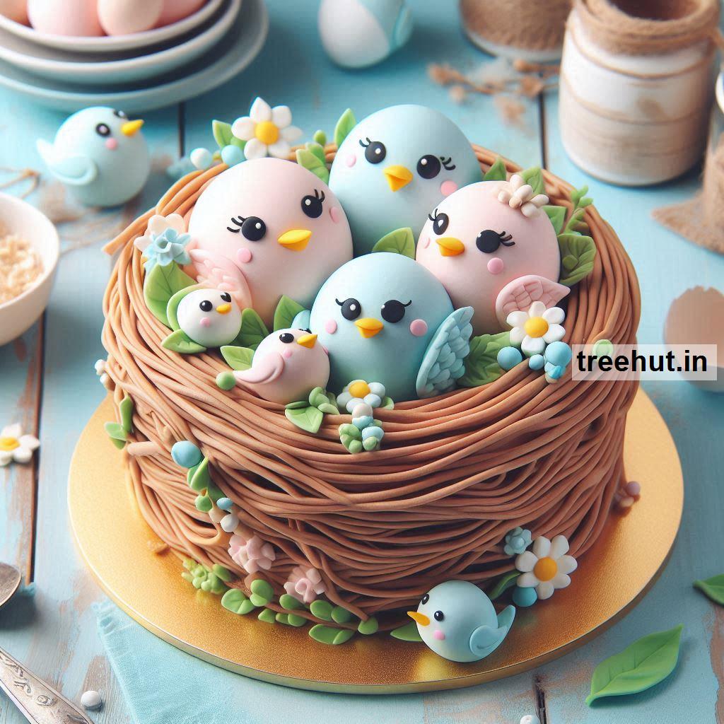 Bird Decorated Cake