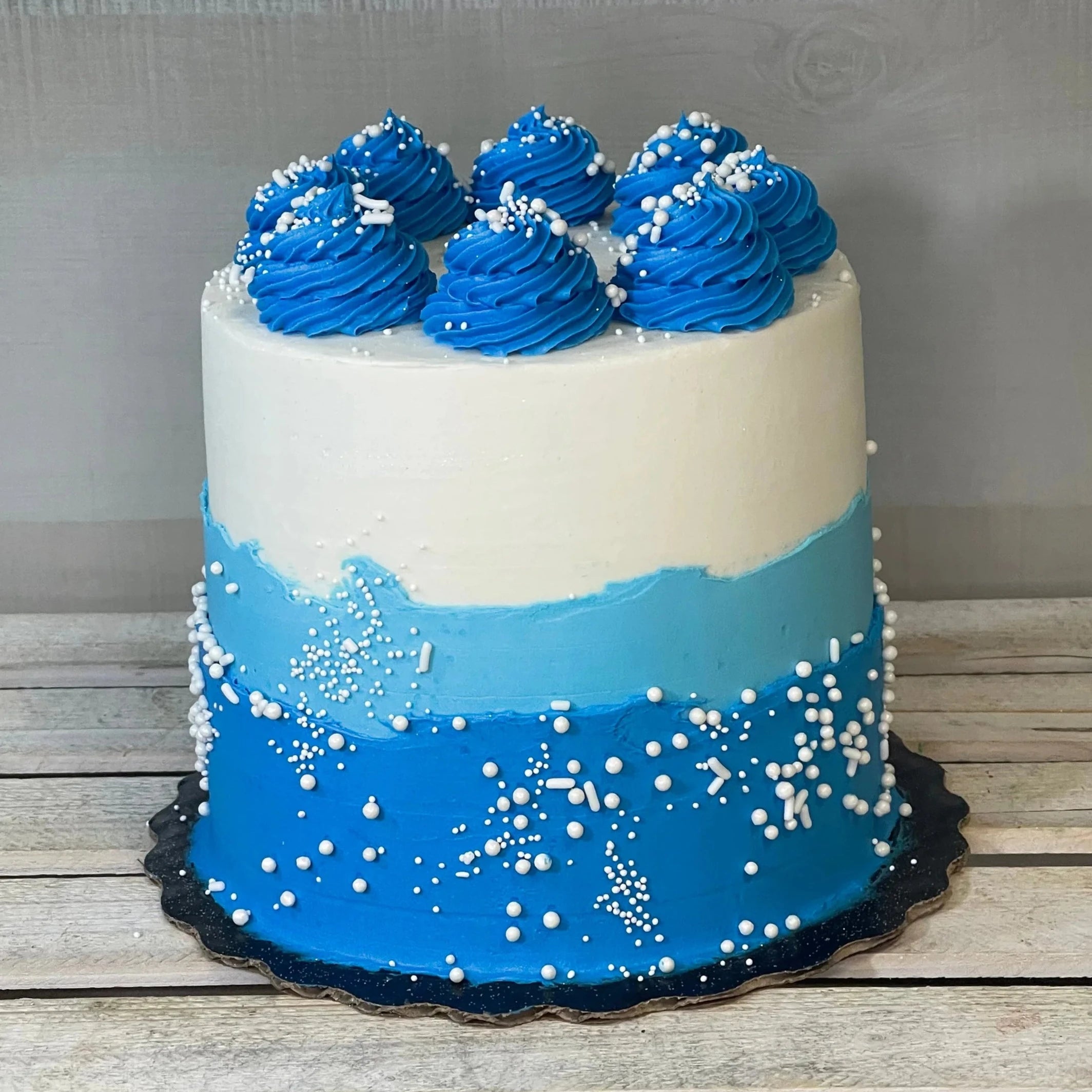 Blue Decorated Cake