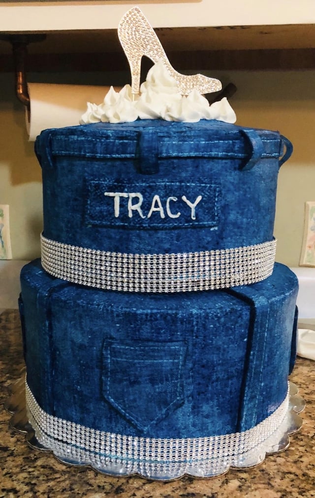 Decorated Jeans Cake