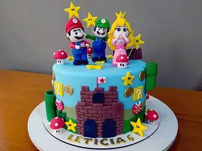 Bolo Decorado Mario Bros