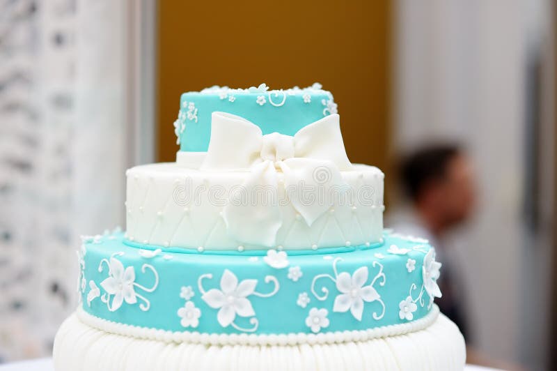 Turquoise Decorated Cake