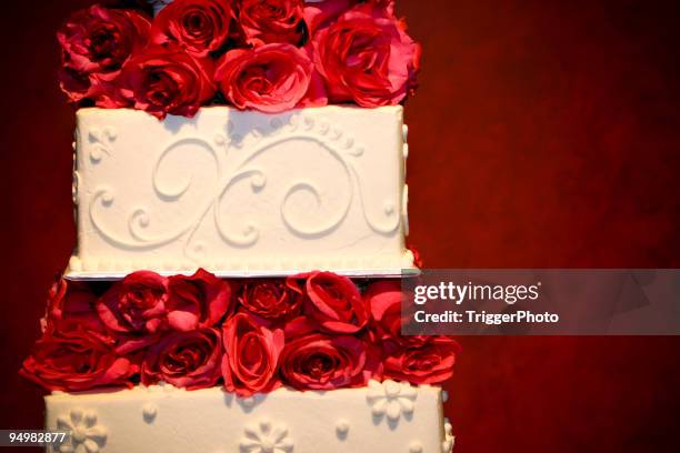 Decorated Red Roses Cake