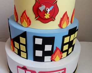 Civil Firefighter Decorated Cake