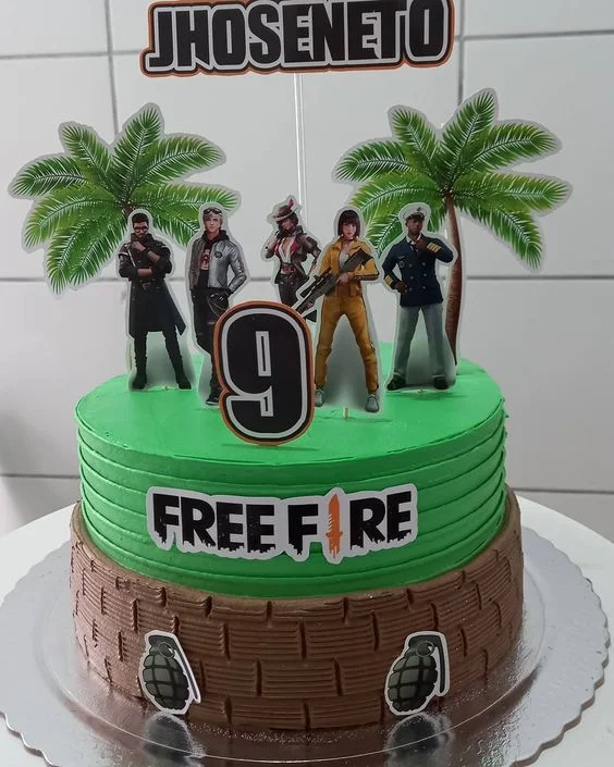 Bolo Decorado Free Fire