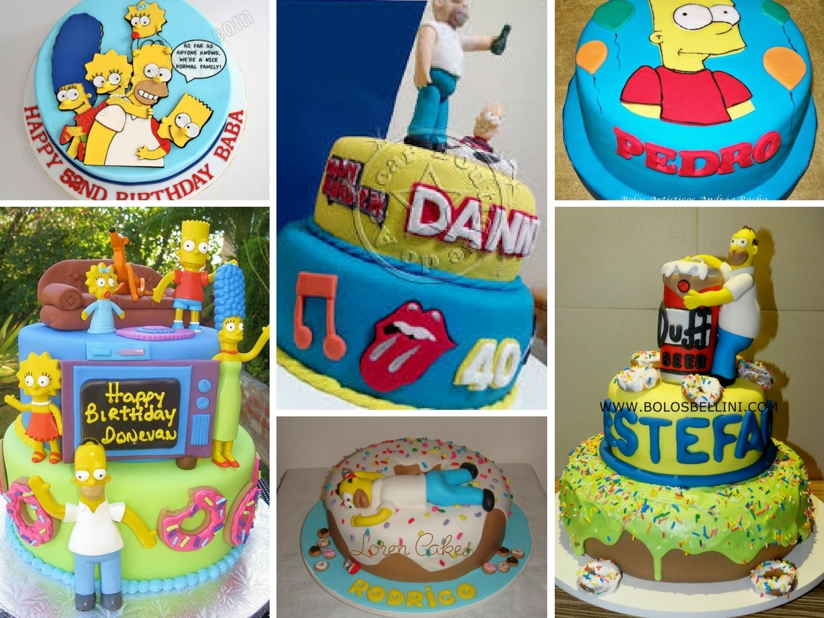 Bolo Decorado Simpson