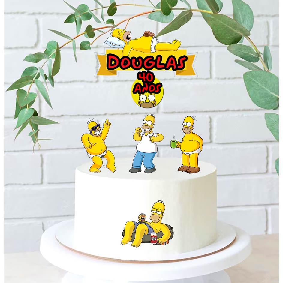 Bolo Decorado Simpson