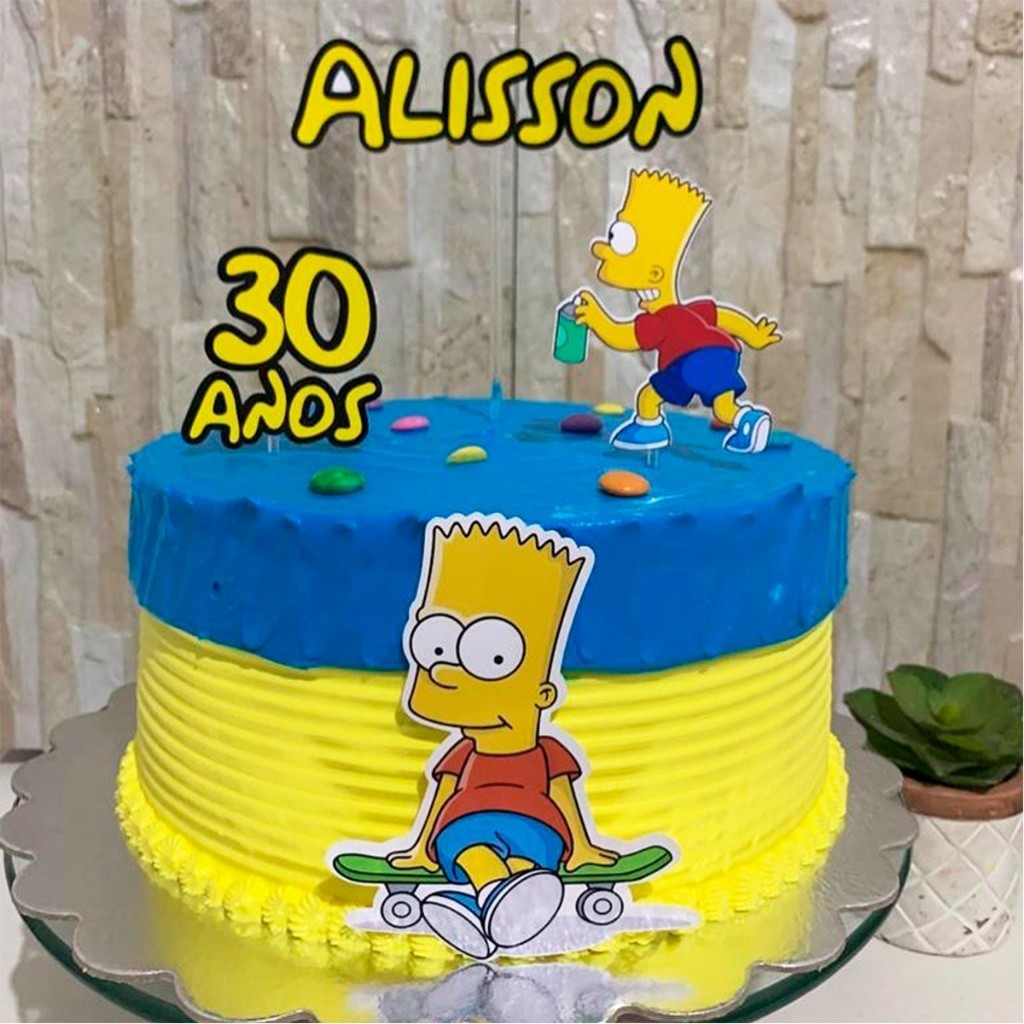 Bolo Decorado Simpson