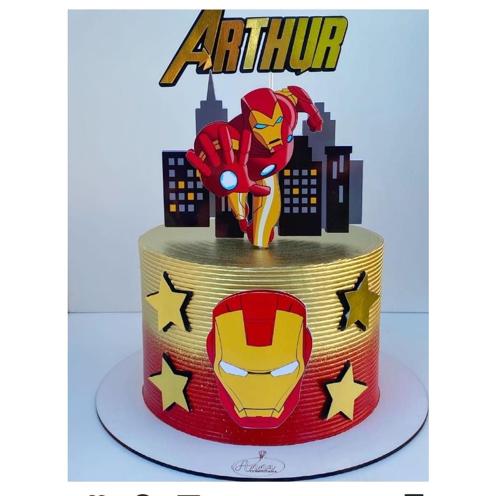 Bolo Decorado Iron Man