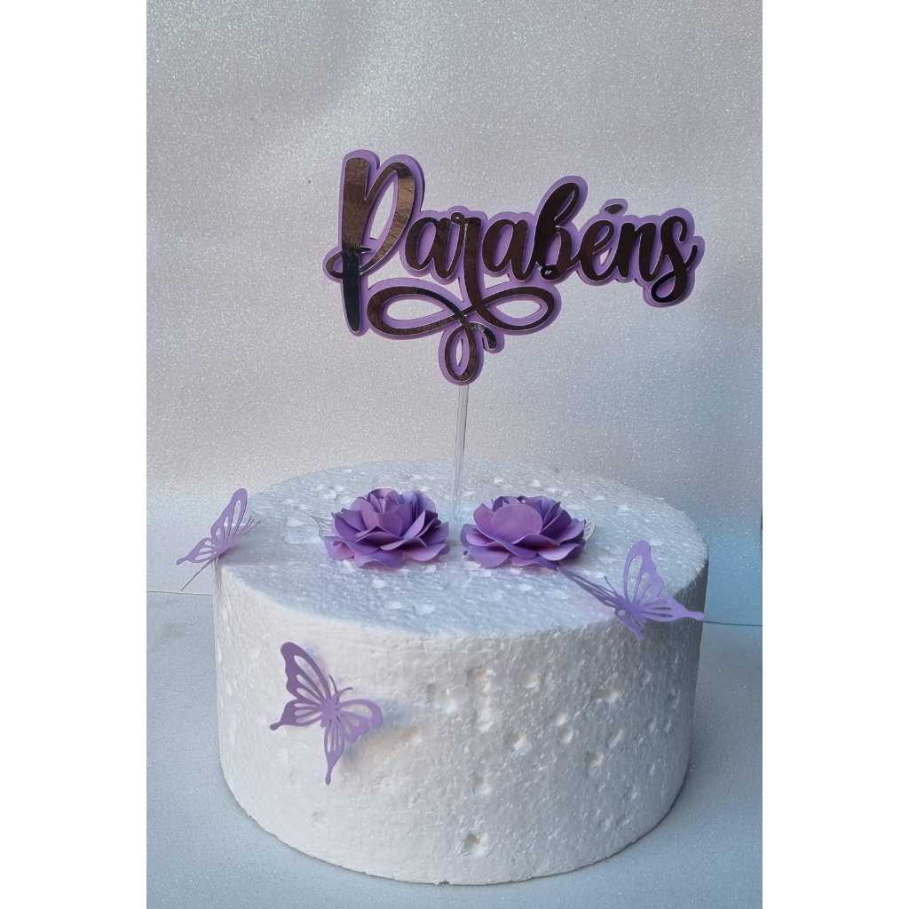 Bolo Decorado Lilas