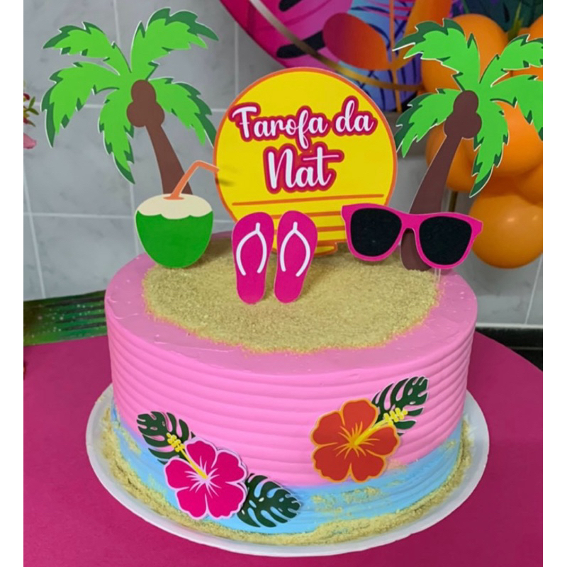 Bolo Decorado Tropical