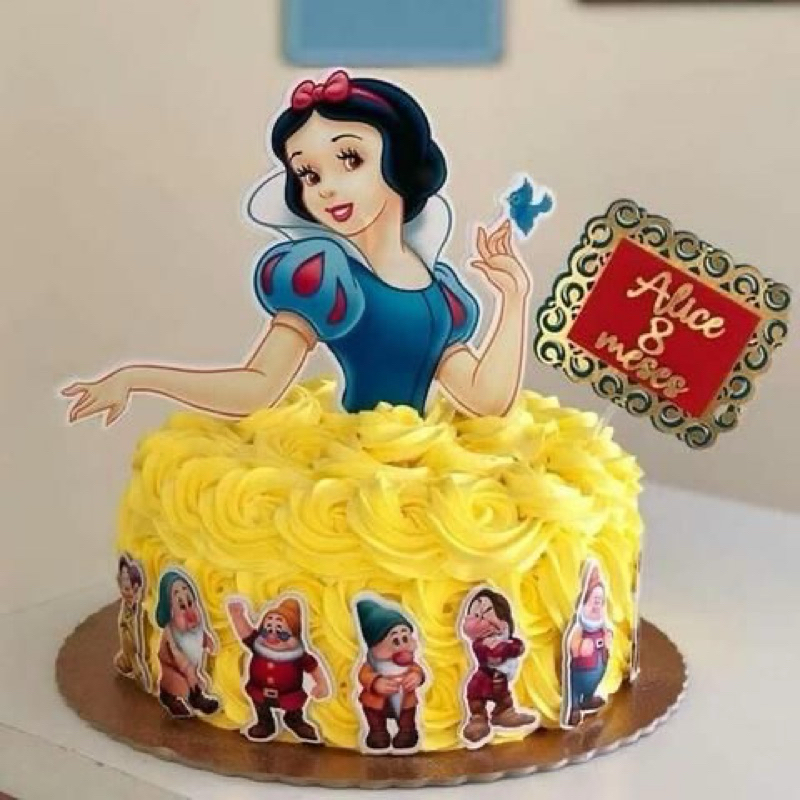 Bolo Decorado Branca Neve