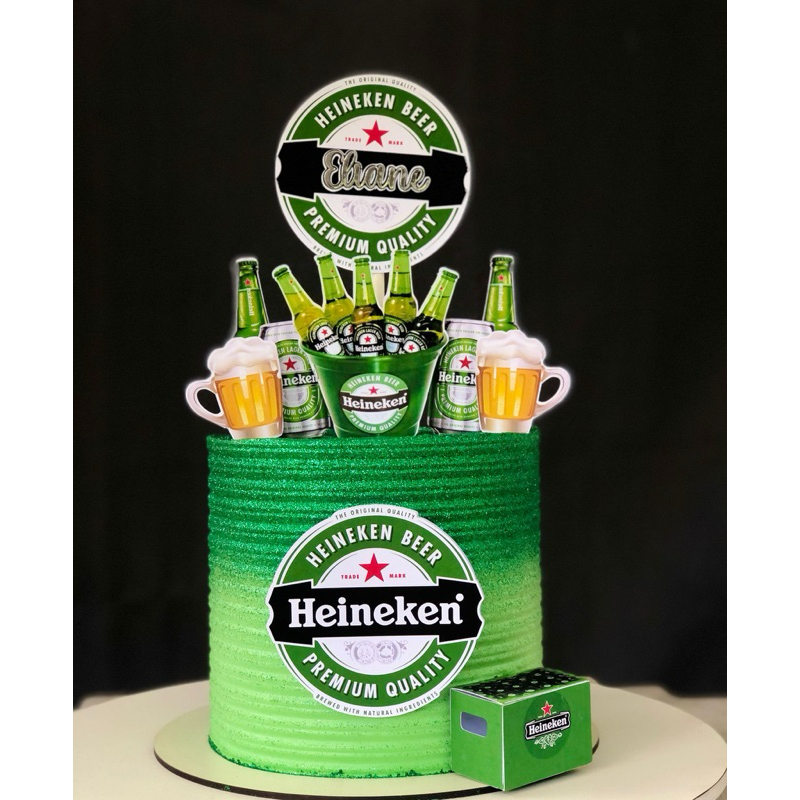 Bolo Decorado Heineken