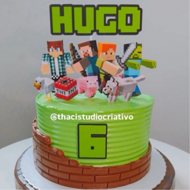 Bolo Decorado Minecraft