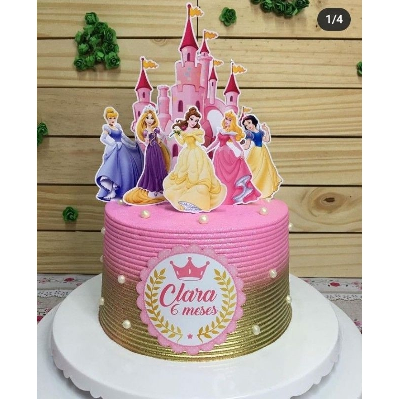 Bolo Decorado Princesas Da Disney