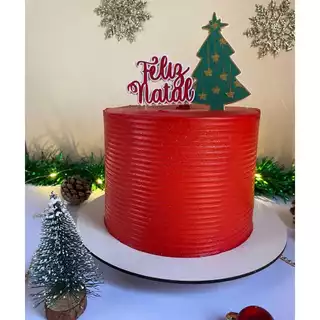 Bolo Decorado Árvore Natal