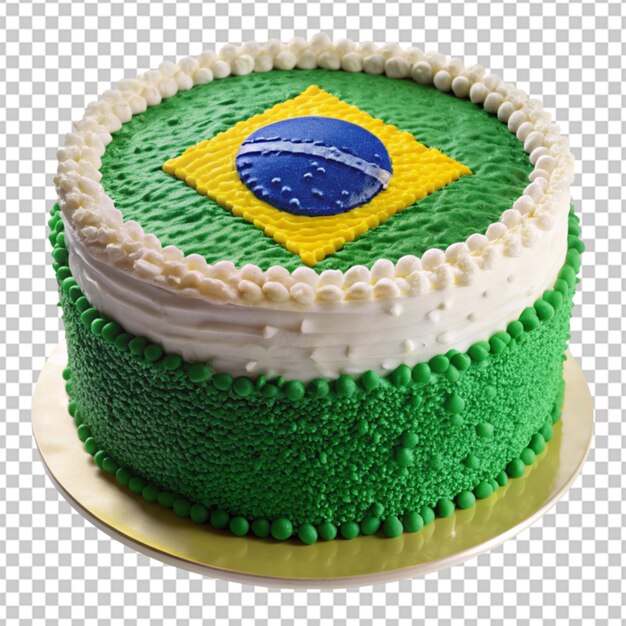 Brazil Flag Decorated Cake