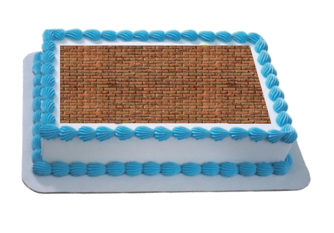 Decorated Brick Cake